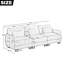 Canapé modulaire en chenille 3 places avec coussin de taille exquise, canapé facile à assembler-1478513996-1478513998