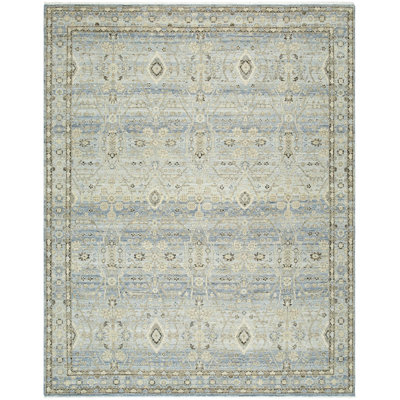 Khorasan Hand Knotted Wool Abstract Area Rug in Beige