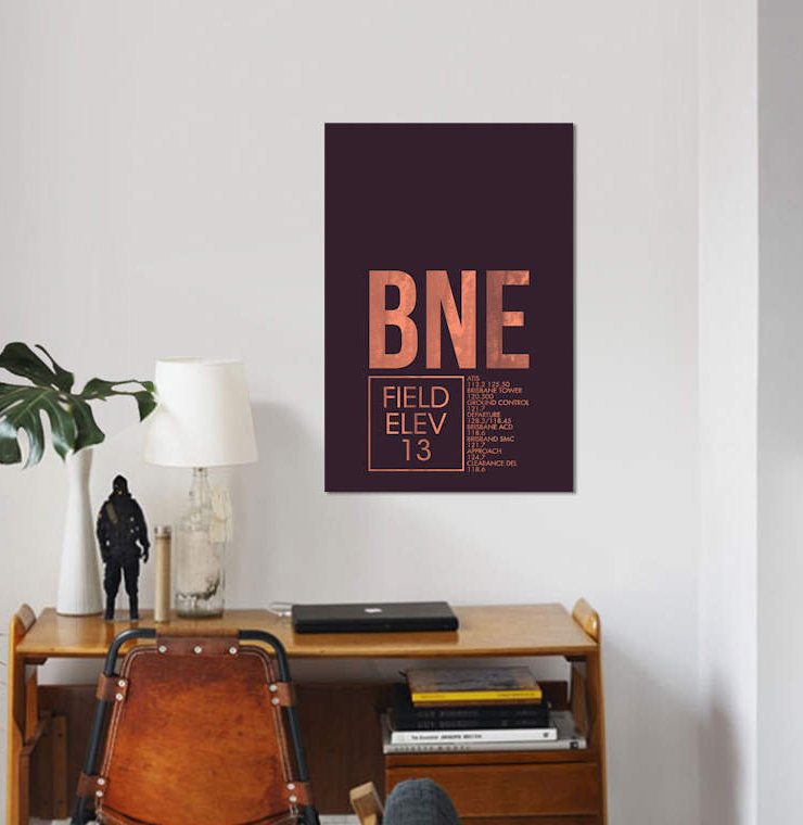 « bne air traffic contrôle, brisbane » par 08, reproduction d’impression sur toile, H 12 po x l 8 po x P 0,75 po