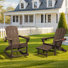 Aunika High Density Polyethylene Multifunctional Folding Adirondack Chair(Set Of 2)