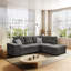 Canapé-lit modulaire escamotable en forme de L de 101 po avec repose-pieds Hokku Designs-1234256800