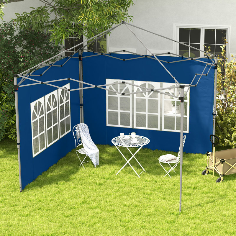 Outsunny Blue Polyester Side Wall for Canopy