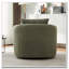 Fauteuil demi-tonneau pivotant en chenille avec coussin décoratif Chenille-850911561