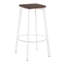 Industrial Bar Stool Set with Built-in Footrest