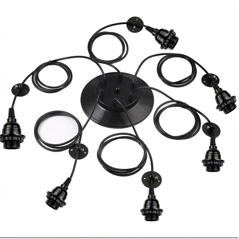 Seeger 6 - Light Black Cluster Pendant