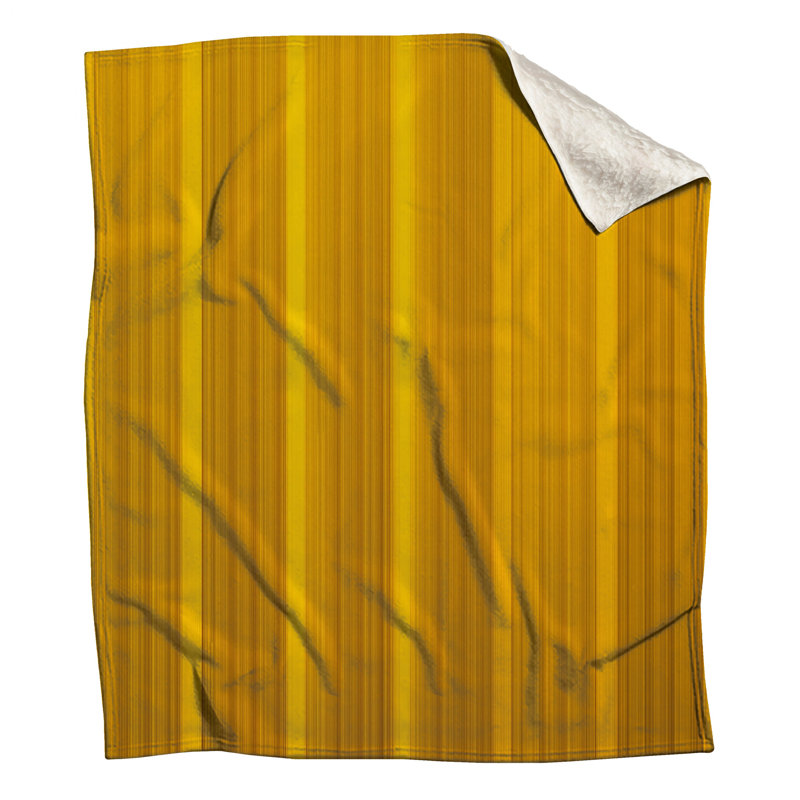 Yellow Vertical Stripes Blankets, 60in W x 80in H