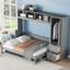 Lit escamotable double avec placard et tiroirs-1145025913-1145025912
