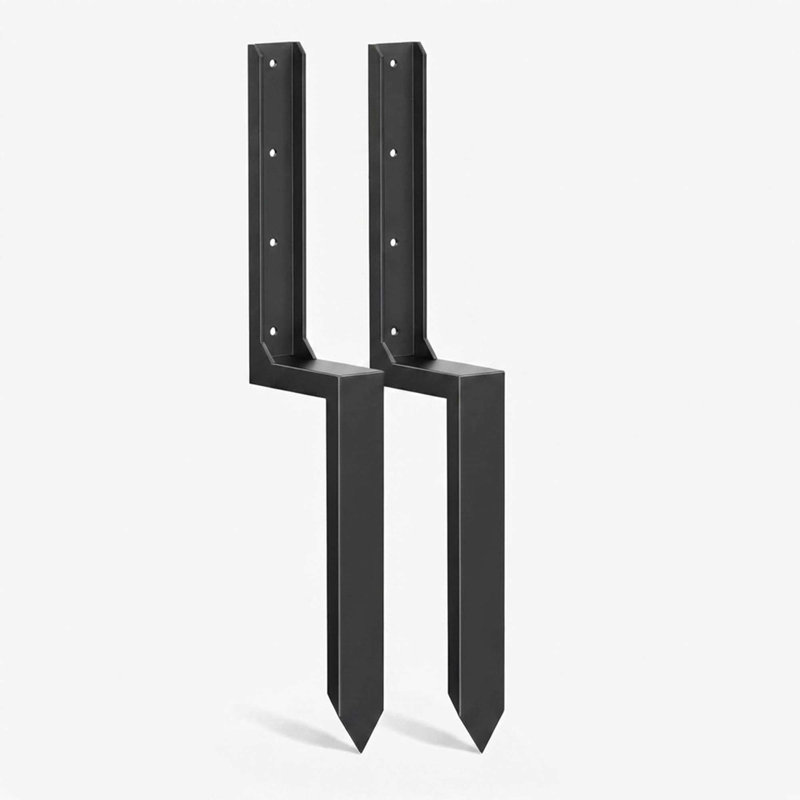 Metal Fence Post Support Brackets, Pack of 2