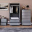 Oslo 3 Piece Bedroom Set (2 Drawer Bedside Chest, 5 Drawer Chest, 2 Door 2 Drawer Wardrobe), (100% FSC)-2097794987