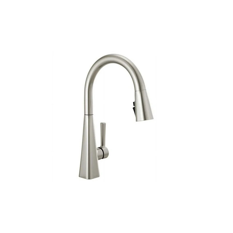 Lenta Pull Down Sprayer Kitchen Sink Faucet, Single Handle Kitchen Faucet, Chrome