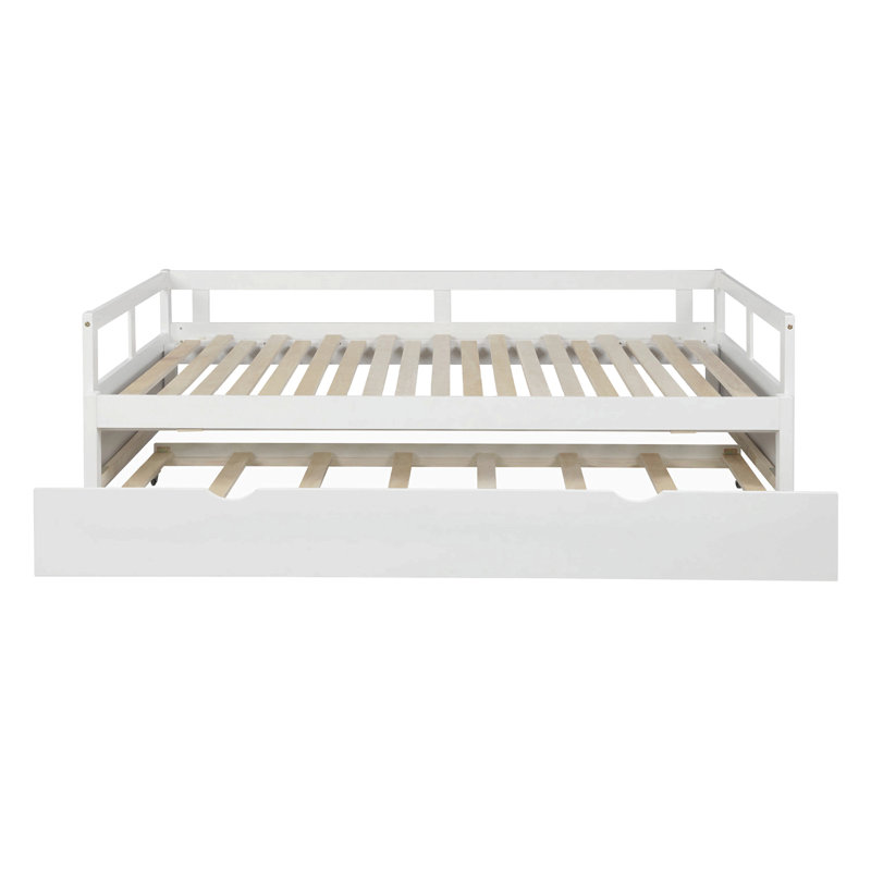 Extending Daybed With Trundle, Wooden Daybed With Trundle, White
