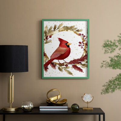 «Christmas Holiday Art CMXLV», reproduction d'art encadrée - bois massif