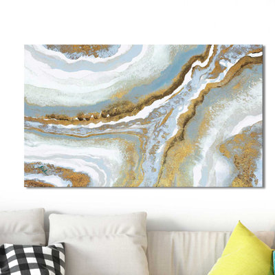 Agate bleue - reproduction d'art sur toile tendue