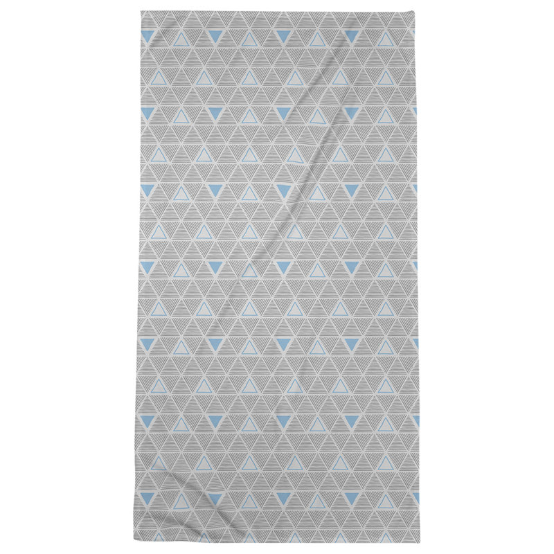 Serviette de bain Classic, Gris/bleu