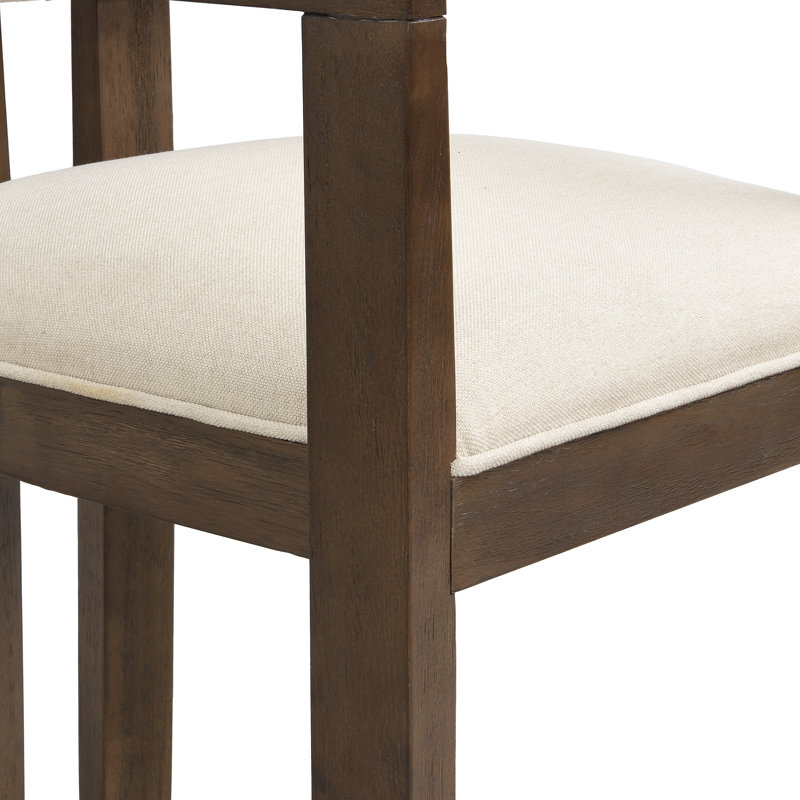 Ensemble de salle à manger 7 pièces Kushnir, Beige / noyer, Noyer