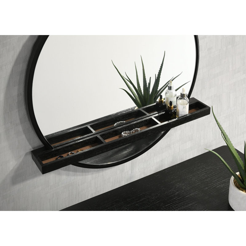 Ensemble coiffeuse et miroir 2 pièces, Noir, noir, noir, noir