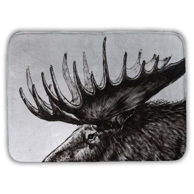 Moose plume Bath Mat with Non-Slip Backing - Quick Dry Memory Foam Bathroom Rug - Absorbent - Modern Plush Spa-Style - Machine Washable