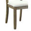 Chaise d'appoint en lin beige et chêne rustique Karsen (ensemble de 2)