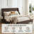 Melaya Wingback Upholstered Platform Bed Frame-629517197-640475827