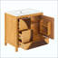 Meuble-lavabo autoportant de 30 pouces avec lavabo intégré, tiroir escamotable et fermeture en douceur, meuble-lavabo en bois aggloméré résistant à l'humidité