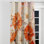 Rideau occultant avec œillets Wesley orange et beige - 1 panneau Wesley