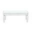 Élégante table basse rectangulaire à miroir avec sculptures rétro, pour les espaces de vie et de bureau