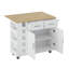 Chariot multifonctionnel pour îlot de cuisine avec armoire à 2 portes et deux tiroirs (tabouret non inclus)-14029351
