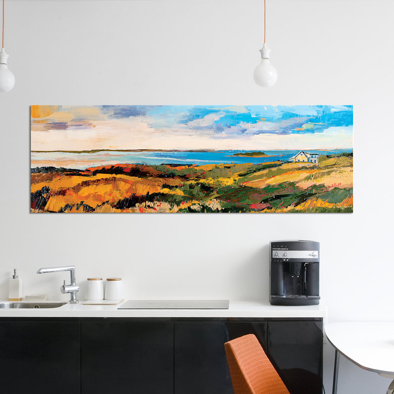 « cape cod vista », impression sur toile, H 12 po x l 36 po x P 1,5 po, Cadre noir