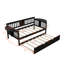 Lit de jour simple en bois avec lit gigogne-823333976