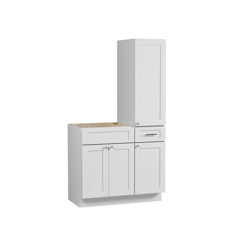Meuble-lavabo simple 39 po Disar, Gris