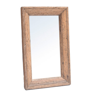 Miroir en bois naturel H 59 po x l 35,5 po