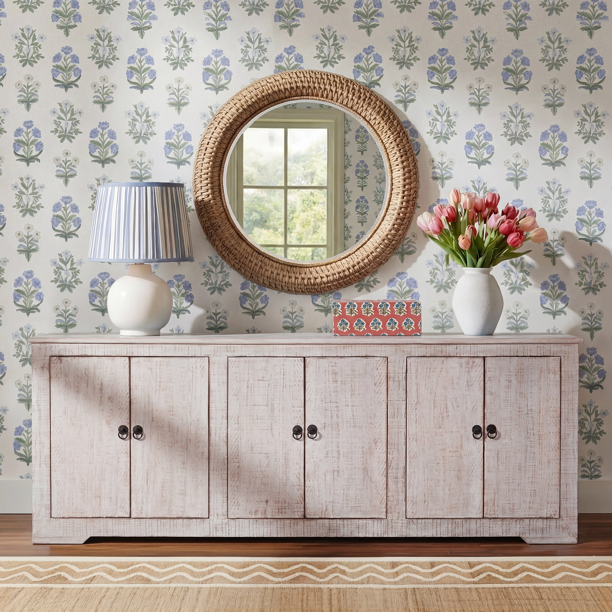 Tamarindo 83'' Sideboard, 6, Light Warm Wash, 32" H x 83" W x 18" D