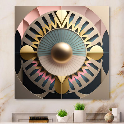 Golden Sphere Geometrics - reproduction sur toile