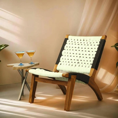 Chaise Ponpon Acapulco | Chaise d'appoint tissée