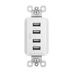 Radiant 4.2A Quad USB Type A Outlet