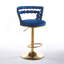 Ensemble de table de bar Modern Gold moderne avec 2 tabourets de bar réglables, table de pub ronde à motif de marbre pour le bar et la cuisine-75943503