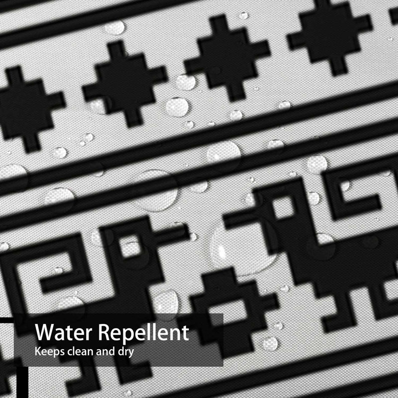 Rideau de douche imperméable à motif abstrait avec bordure croisée Aztec Southwest, L 72 po x l 84 po