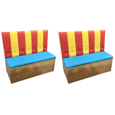 Restaurant Cafe Dessert Shop Bakery Modern Bench Faux Leather Upholstered Bench