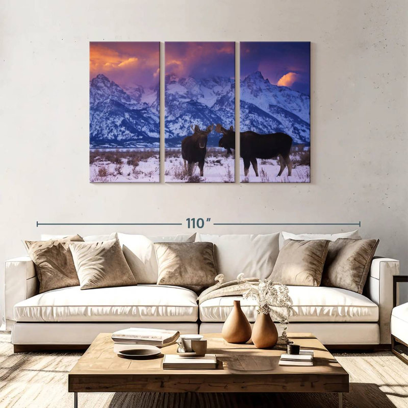 Winter Moose, 48" H x 74" W