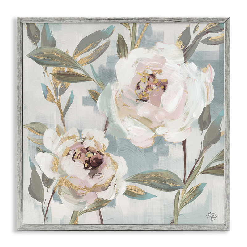 Duo de pivoines blanches, estampe numérique par Nina Blue, Estampe numérique Farmhouse, H 17 po x l 17 po