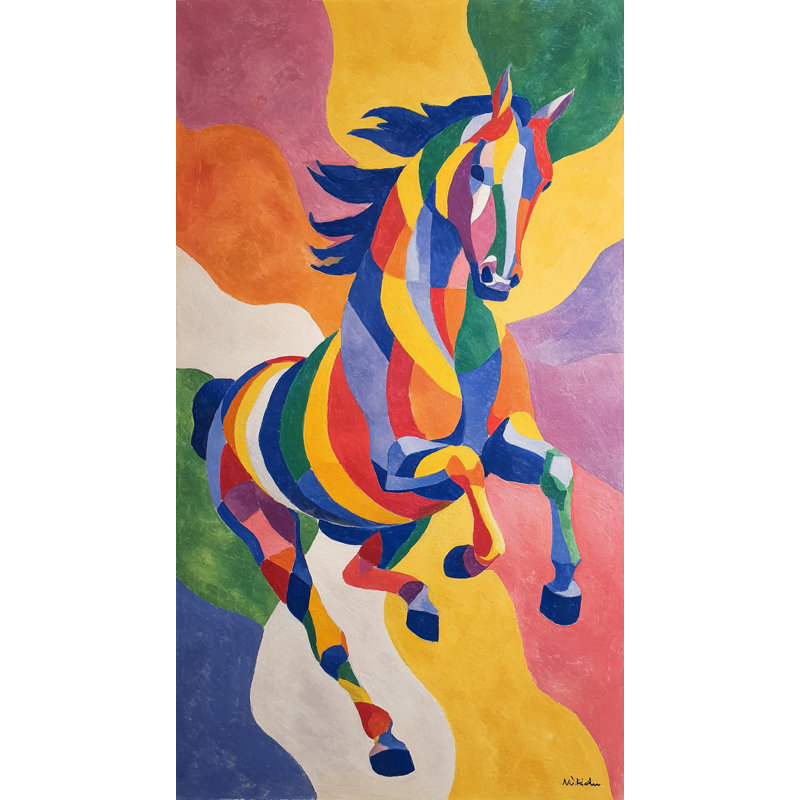 Art mural sur toile Prism Stallion, L 12 po x H 16 po x P 1 po