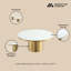Table basse Glenn Sintered Stone Top en or (table incluse seulement)