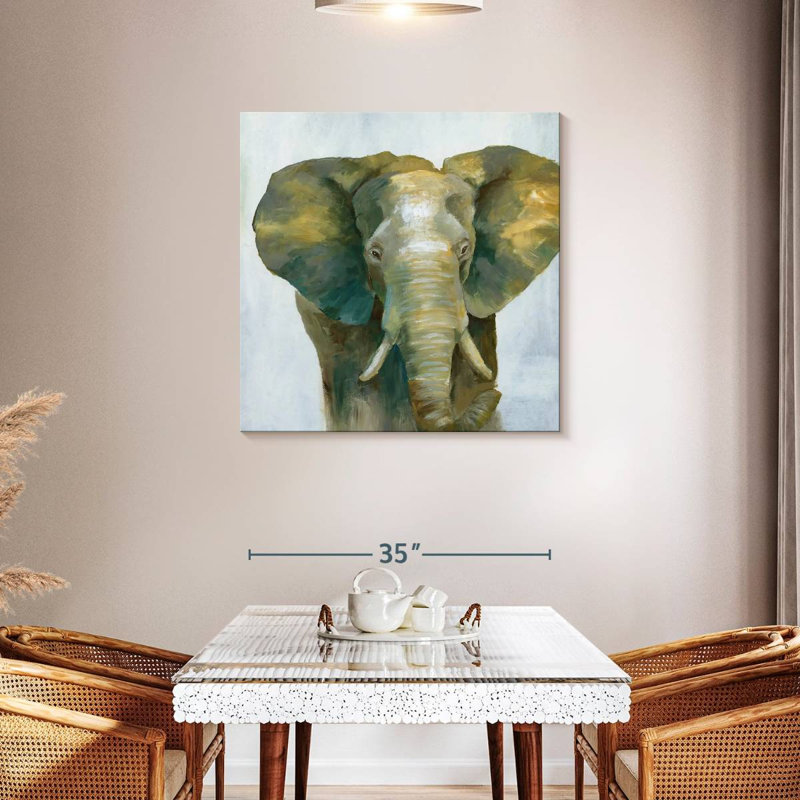 Brampt Jade Elephant, 36" H x 36" W