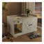Enceinte de litière pour chat GO, meubles de litière cachés avec tapis de litière pour chat, table d'appoint pour chat avec tiroir, table d'appoint de style campagnard pour le salon, blanc