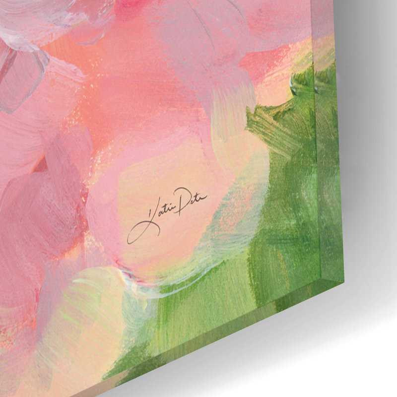 «Sarahs Peony» par Katrina Pete, art mural en verre acrylique, H 12 po x l 12 po x P 0,13 po