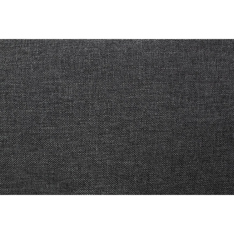 Lit pour grand lit avec tête de lit tapissier en toile de jute gris anthracite pour une décoration moderne, Gris anthracite