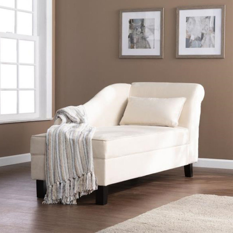 Chaise longue rembourrée Simple, Accoudoir à droite (vu de face)