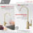 Single Handle Pull Down Kitchen Faucet with drinking Water Tap in Gold