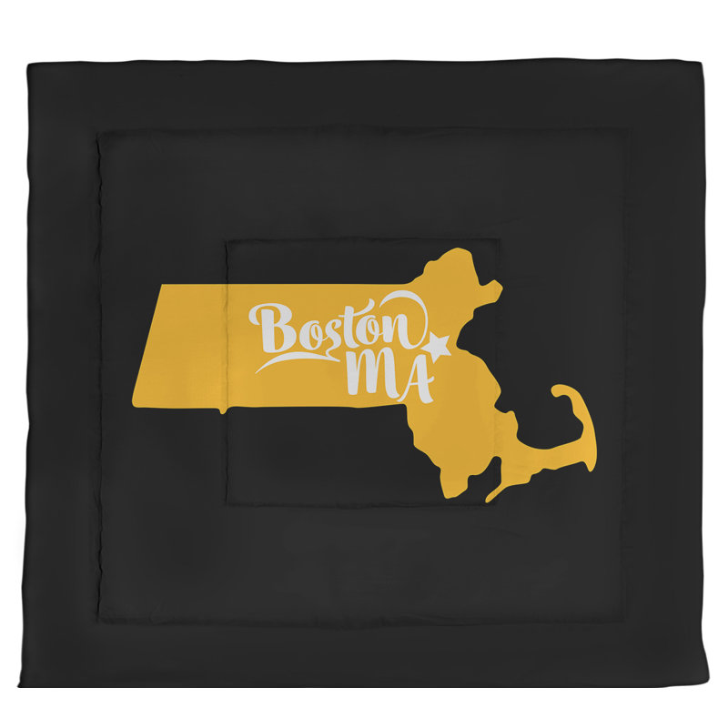 Polyester Comforter, King Comforter, Black