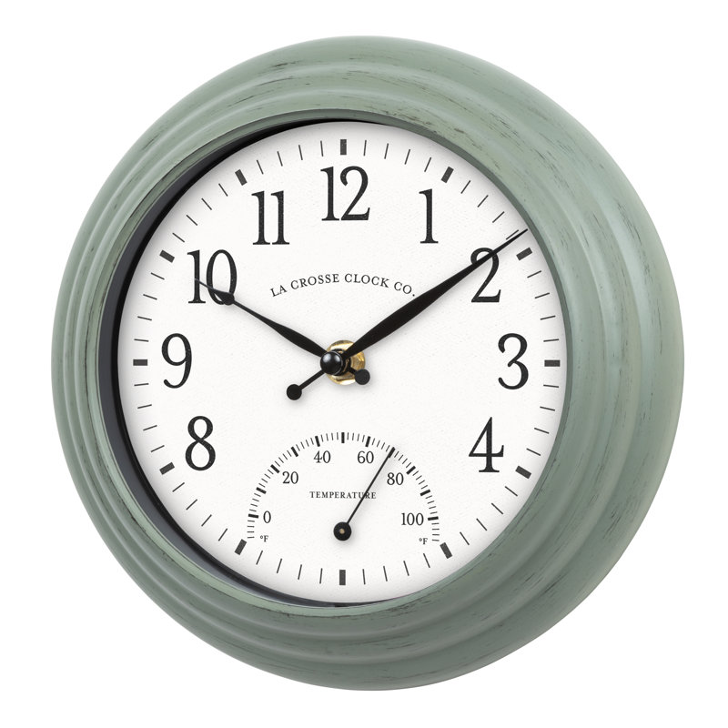 Aizel 8" Outdoor Quartz Wall Clock